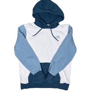 The North Face Color Block Hoodie Size M Purple, Blue and Light Pink‎